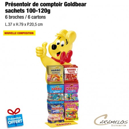 PRESENTOIR HARIBO COMPTOIR 120G +6 COLIS au tarif pro