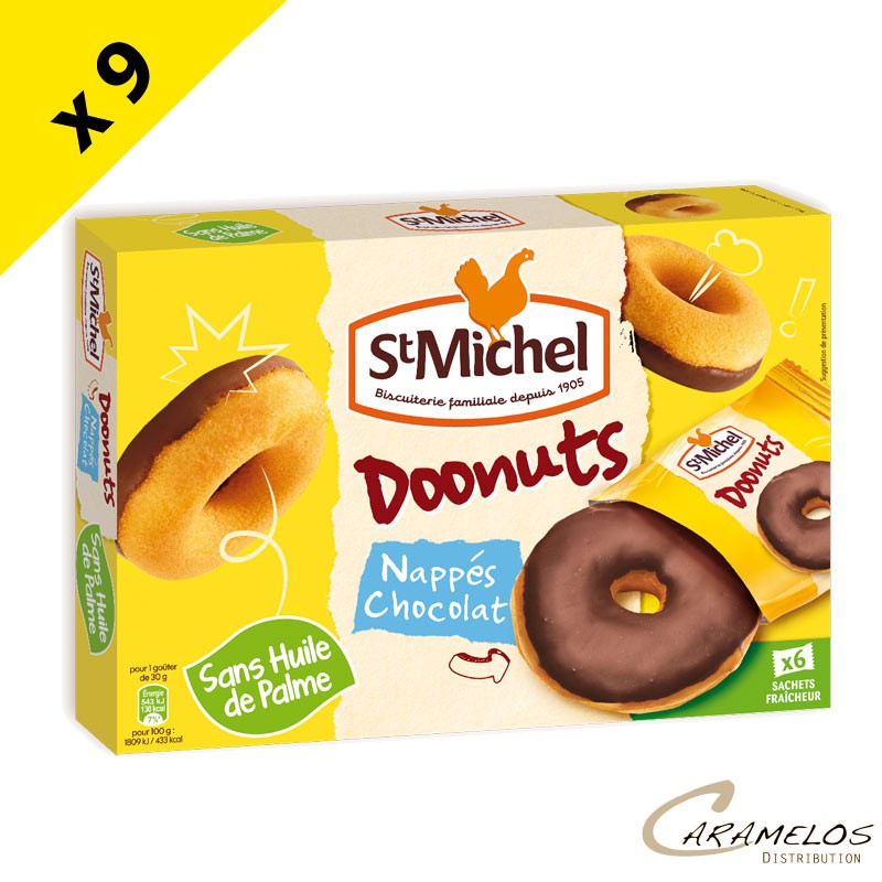 DOONUTS NAPPES CHOCOLAT 180G ST MICHEL DOONUTS NAPPES CHOCOLAT 180G ST MICHEL
