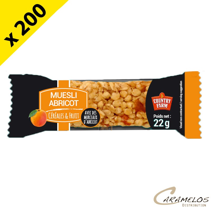 BARRE MUESLI ABRICOT COUNTRY FARM 22GR BARRE MUESLI ABRICOT COUNTRY FARM 22GR