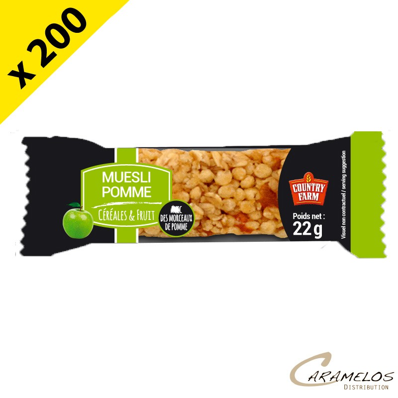 BARRE MUESLI POMMES COUNTRY FARM 22GR BARRE MUESLI POMMES COUNTRY FARM 22GR