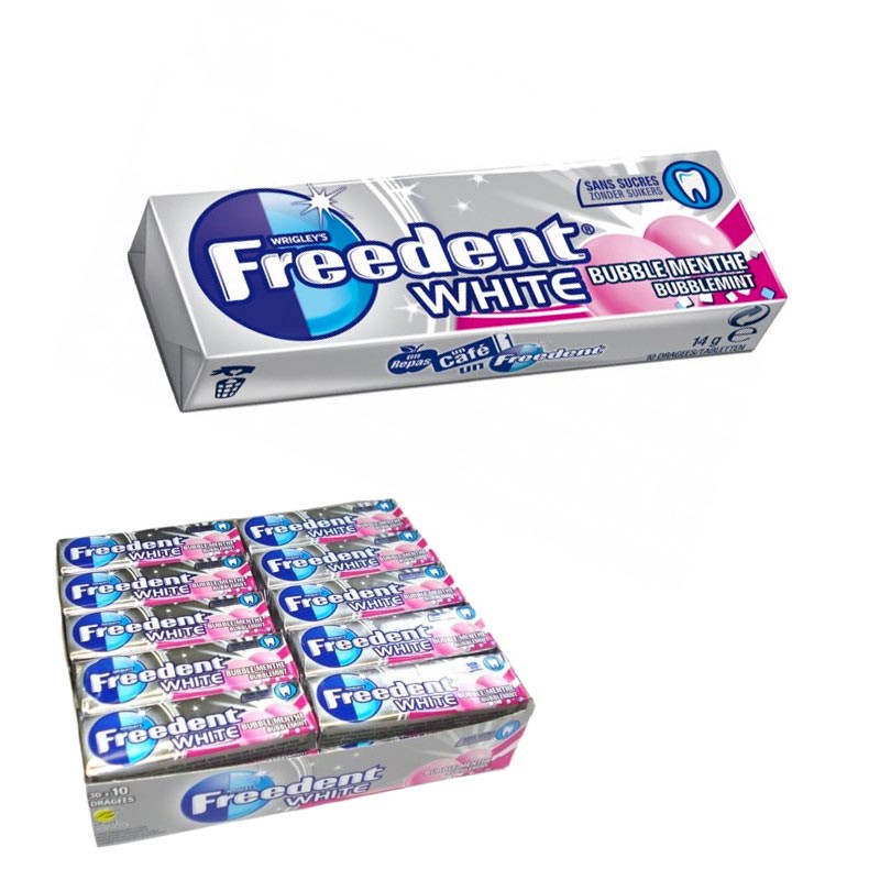 Freedent Chewing-gum au bubble menthe, sans sucre 