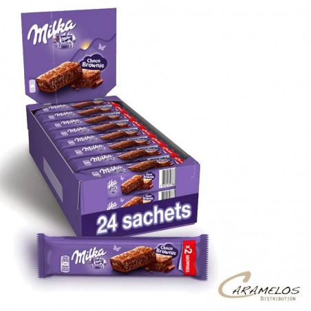Vente grossiste confiserie MILKA BROWNIES POCKET 50GR  X24
