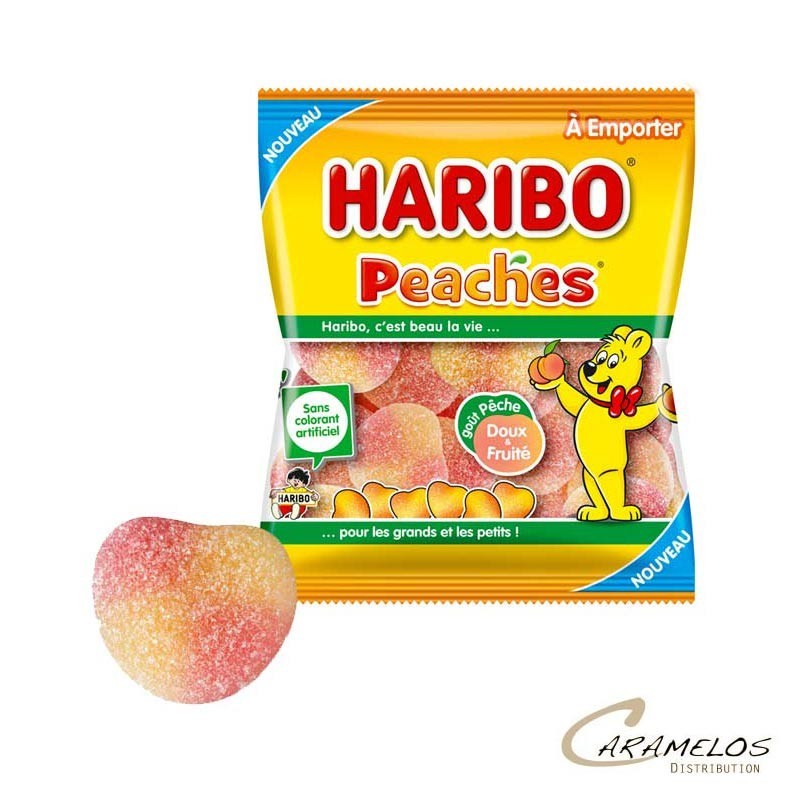 Vente grossiste confiserie PEACHES 120 G X30  HARIBO x30