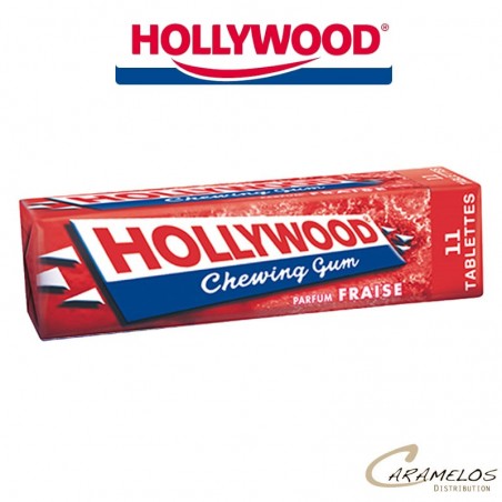 Vente grossiste confiserie HOLLYWOOD FRAISE 11 TABLETTES x20