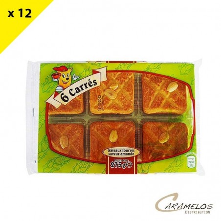 Vente grossiste confiserie 6 CARRES FOURRES AMANDES 280 G