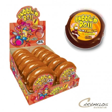 Vente grossiste confiserie BUBBLE N ROLL  cola   X12   BRABO