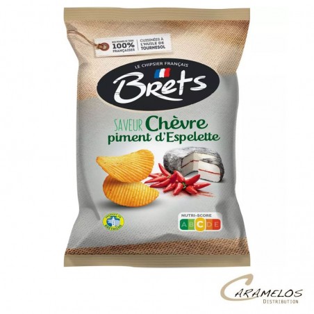 Vente grossiste confiserie CHIPS BRET'S CHEVRE PIMENT 125 G x10