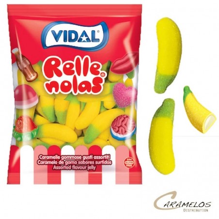 Vente grossiste confiserie BANANE FOURREE  SAC 1KG  VIDAL