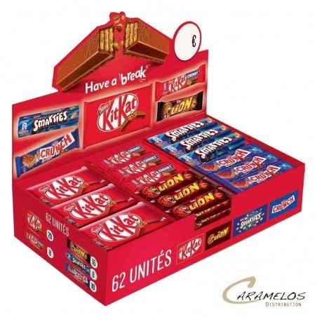 Vente grossiste confiserie COLIS NESTLE  chocobox  62 BARRES