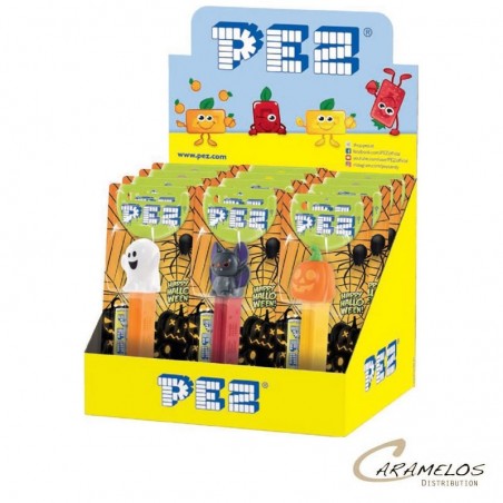 Vente grossiste confiserie PEZ  HALLOWEEN  +1 RECHARGE x 12