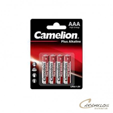 Vente grossiste confiserie PILE SUPER ALCALIN LR03 AAA CAMELION BP4 x12