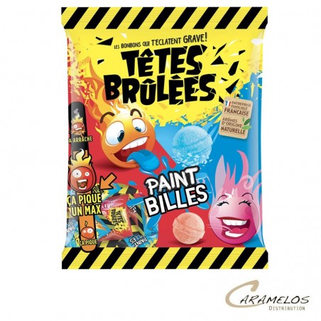 Vente grossiste confiserie TETE BRULEE 12X70G PAINT BILLES CLEAN