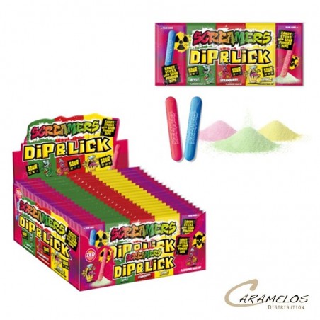 Vente grossiste confiserie SCREAMERS DIP & LICK  X24  BRABO