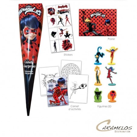 Vente grossiste confiserie CONES SURPRISE MIRACULOUS x 6