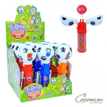 Vente grossiste confiserie FOOTBALL SURPRISE POP X12 BRABO