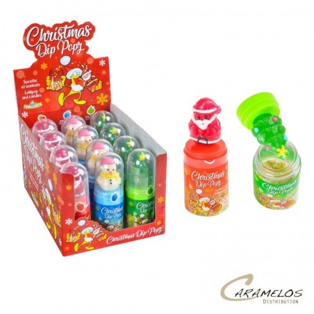 Vente grossiste confiserie CHRISTMAS DIPZ POP  X12  BRABO