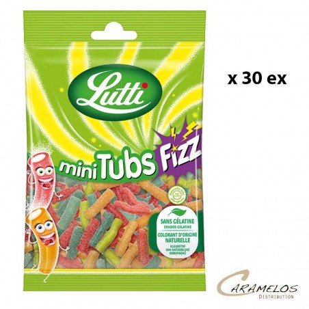 Vente grossiste confiserie 30 MINI SACHETS TUBS FIZZ 35G LUTTI