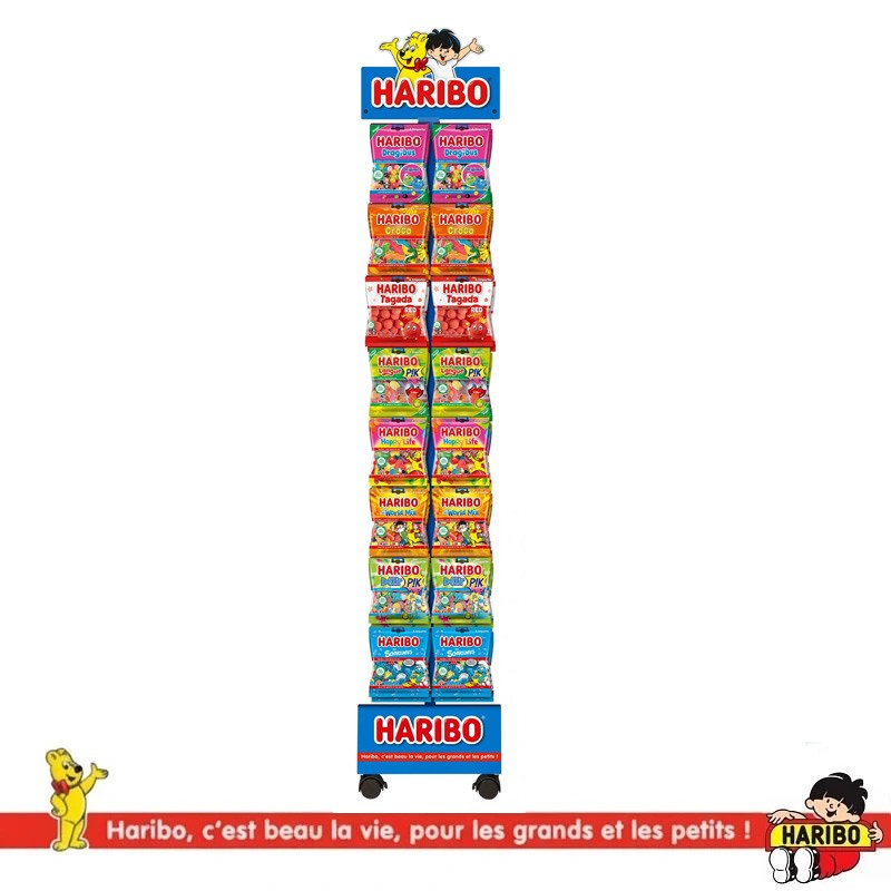 Vente grossiste confiserie PRESENTOIR HARIBO SOL METAL 16 BROCHES