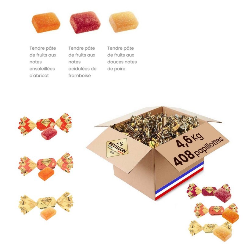 Vente grossiste confiserie PAPILLOTE PATES DE FRUIT 4.6 KG