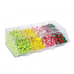 Vente grossiste confiserie BAC PLEXI  (4 compartiments)