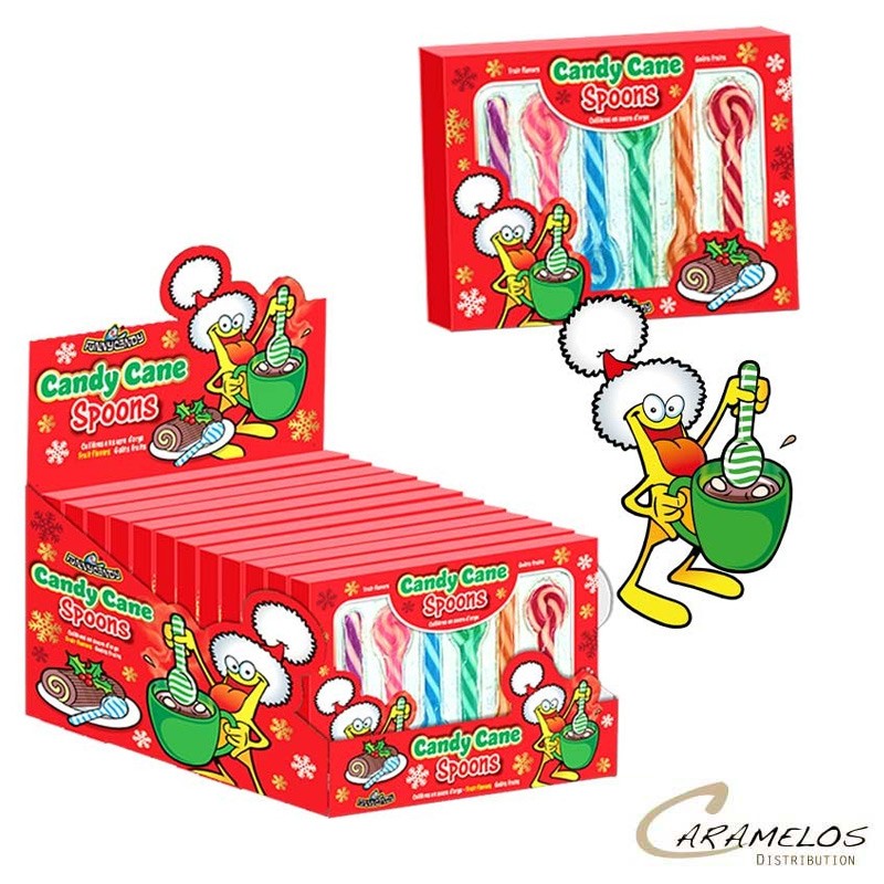 Vente grossiste confiserie CANDY CANE SPOONS X12  BRABO