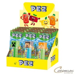 Vente grossiste confiserie PEZ MINECRAFT + 1 RECHARGE  x12